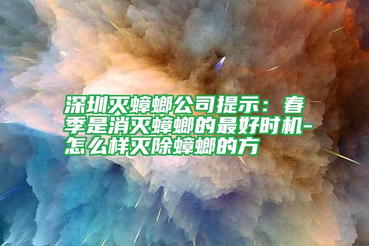 深圳滅蟑螂公司提示：春季是消滅蟑螂的最好時(shí)機(jī)-怎么樣滅除蟑螂的方