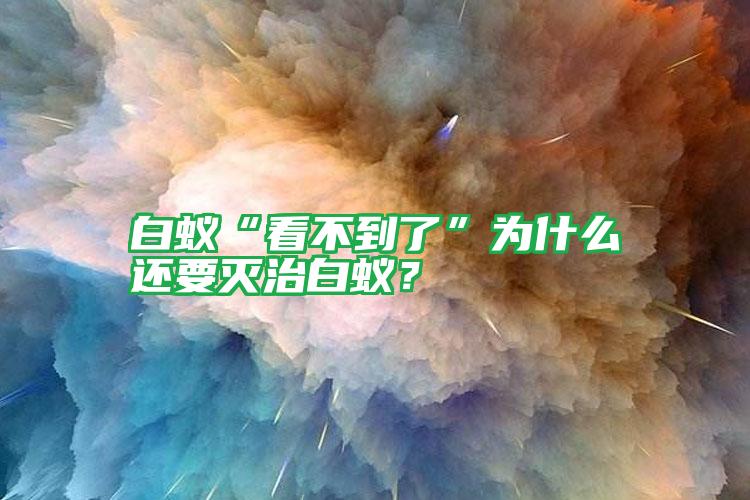 白蟻“看不到了”為什么還要滅治白蟻？