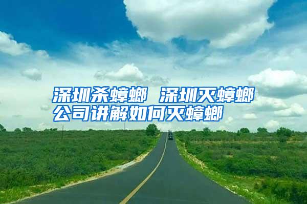 深圳殺蟑螂 深圳滅蟑螂公司講解如何滅蟑螂