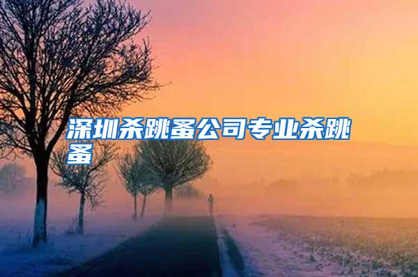 深圳殺跳蚤公司專業(yè)殺跳蚤