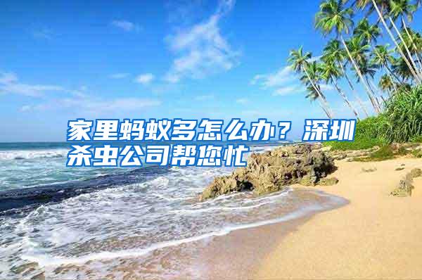 家里螞蟻多怎么辦？深圳殺蟲公司幫您忙