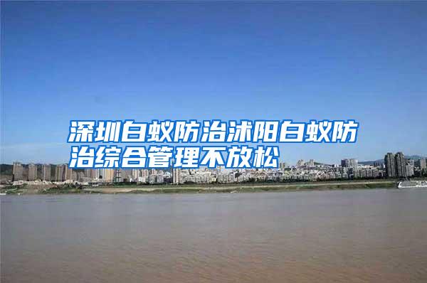 深圳白蟻防治沭陽白蟻防治綜合管理不放松