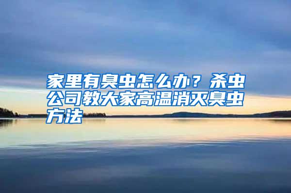 家里有臭蟲怎么辦？殺蟲公司教大家高溫消滅臭蟲方法