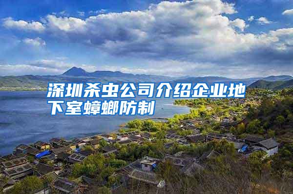 深圳殺蟲公司介紹企業(yè)地下室蟑螂防制