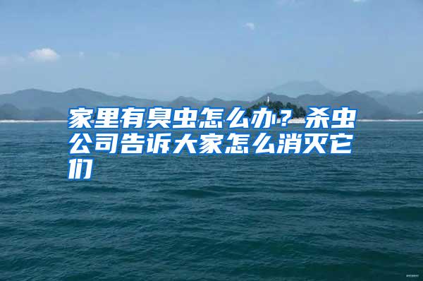 家里有臭蟲怎么辦？殺蟲公司告訴大家怎么消滅它們