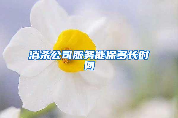 消殺公司服務(wù)能保多長時(shí)間