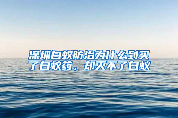 深圳白蟻防治為什么到買了白蟻藥，卻滅不了白蟻