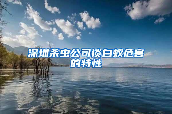 深圳殺蟲公司談白蟻危害的特性